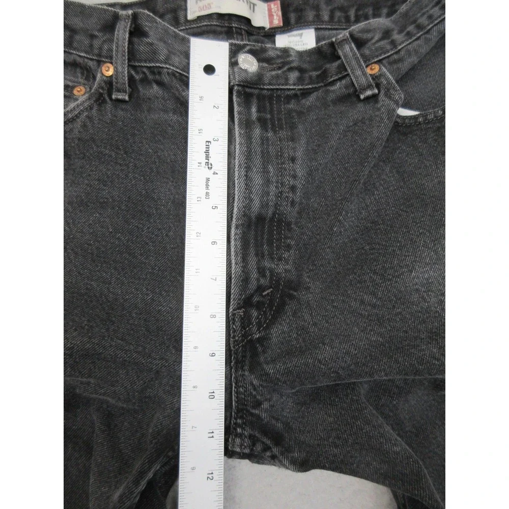 Levis 505 Jeans Mens 36x32 Faded Black Regular Fit Straight Leg 100% Cotton